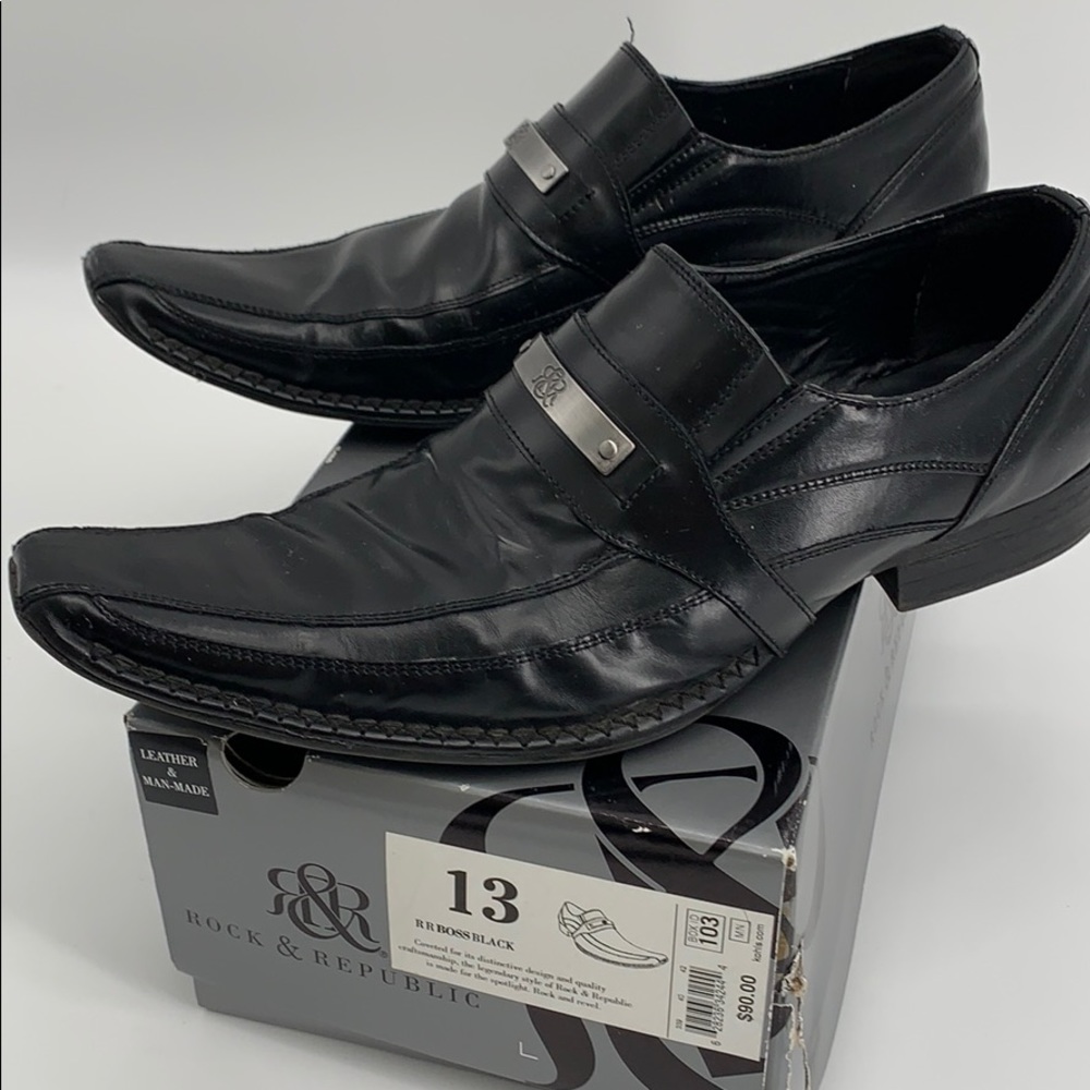 Rock & Republic men’s loafers 13 RR Boss black
